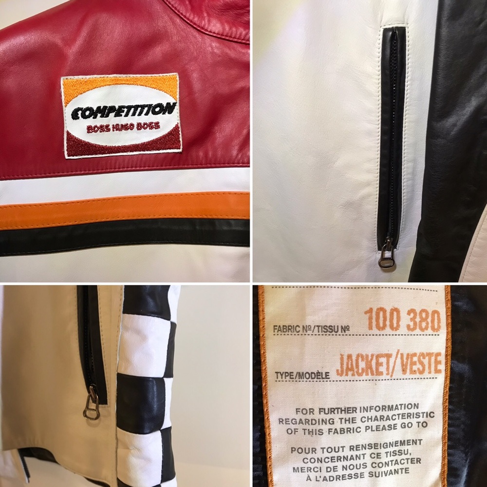 HUGO BOSS jacket. motocross, RARE, leather jacket - Picture 3 of 8
